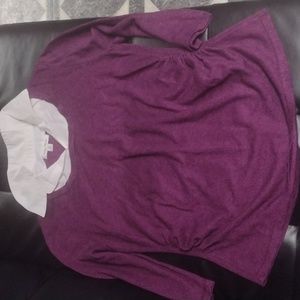 Studio Works Sweater With Shirt Collar Size M